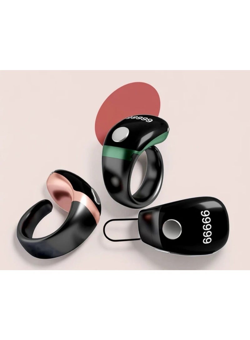 ماركة غير محددة خاتم تسبيح ذكي مقاوم للماء بأحجام 18 و20 و22 ملم مزود بتنبيه بالاهتزاز، وعداد تسبيح، واتصال بلوتوث، و5 منبهات للصلاة اليومية - Image 3